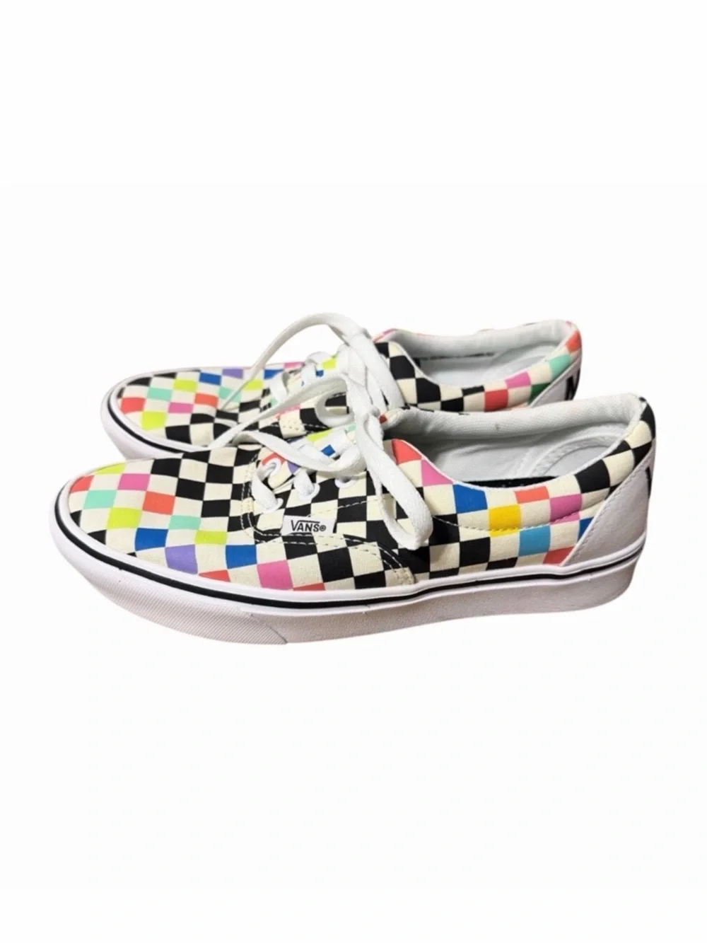 Vans X MoMA ComfyCush Era Colorful Checkered Sneaker | Mens 5.5/Womens 7